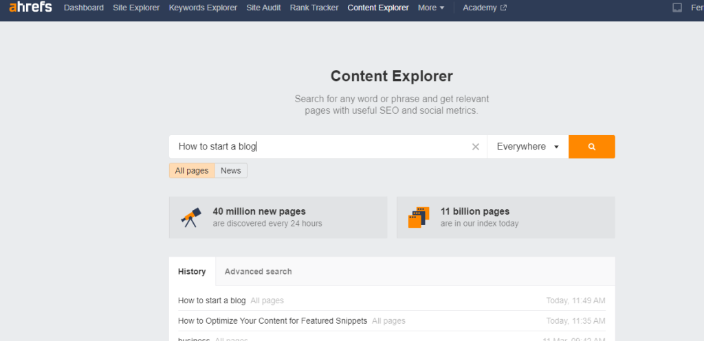 How to use Ahrefs Content Explorer