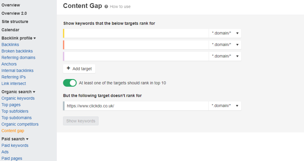 content gap analysis