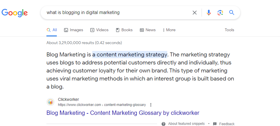 Paragraph Featured Snippet 