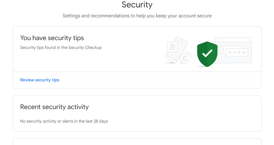 Use Google's Security Checkup


